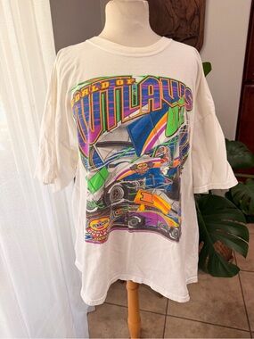 Vintage World of Outlaws Sprint Car Tee XXL Pennzoil Racing Shirt